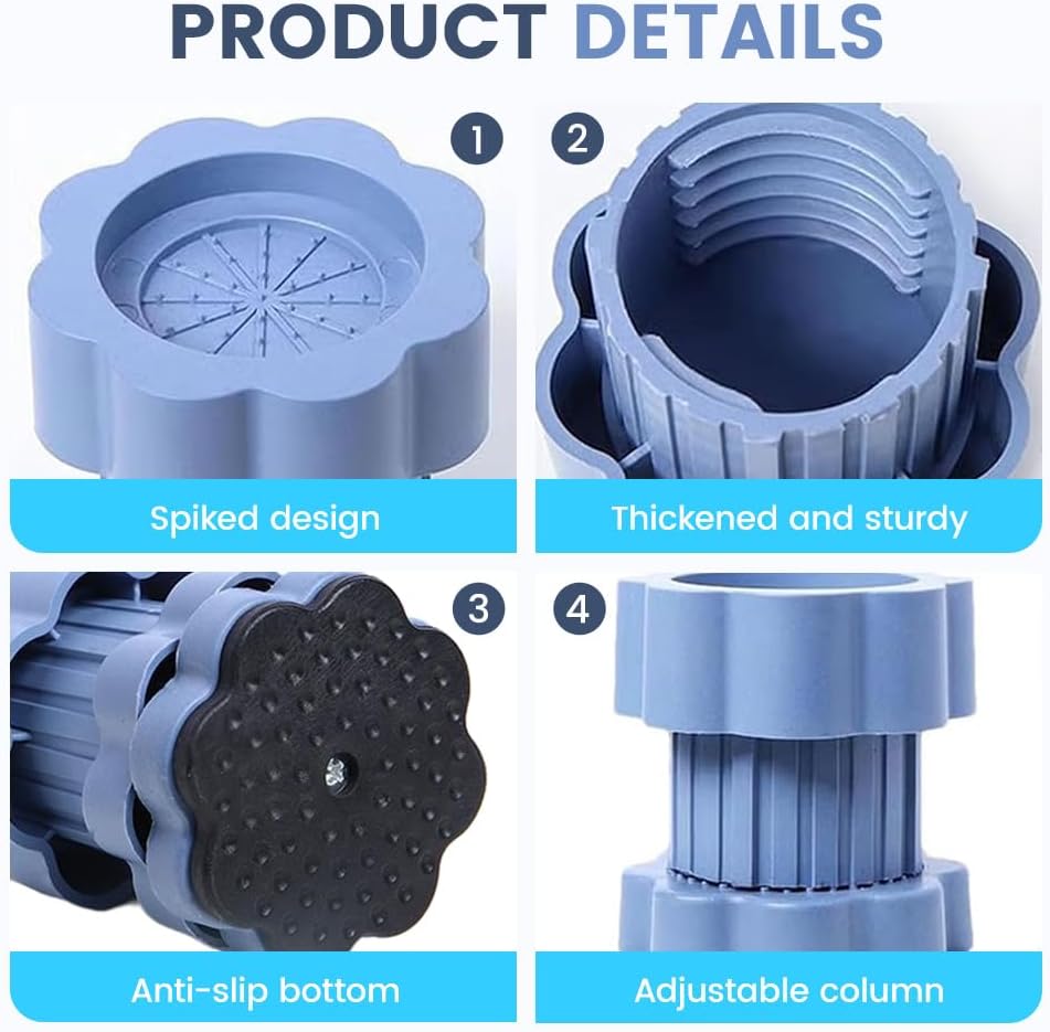 4 Pack Universal Heightening Pad for Washing Machine Base