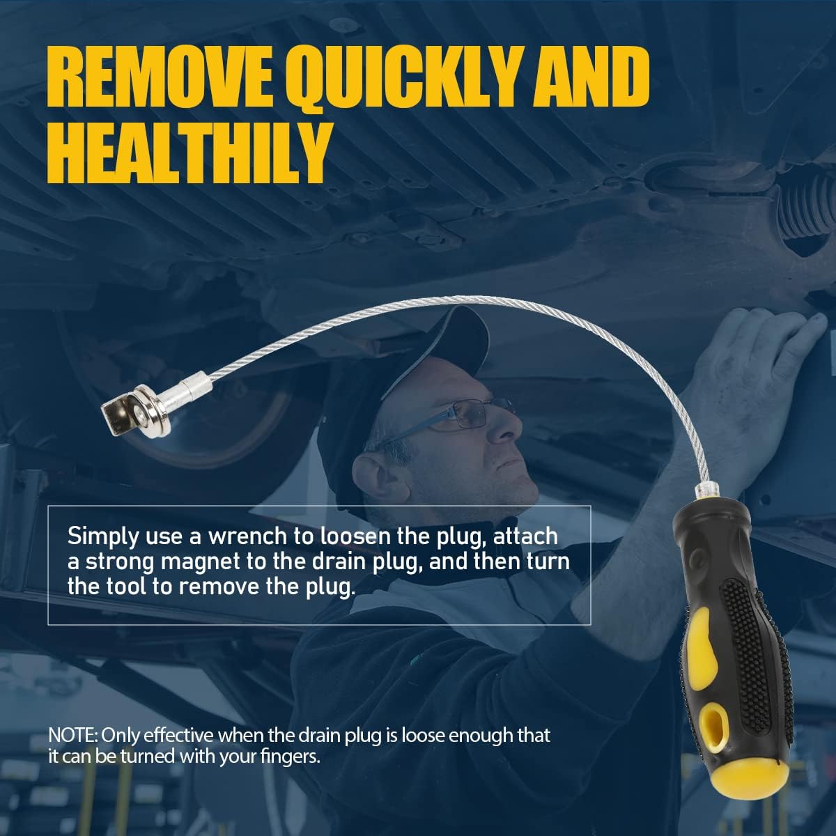 Oil Drain Plug Removal Tool Strong Magnetic Drain Plug Removal Tool