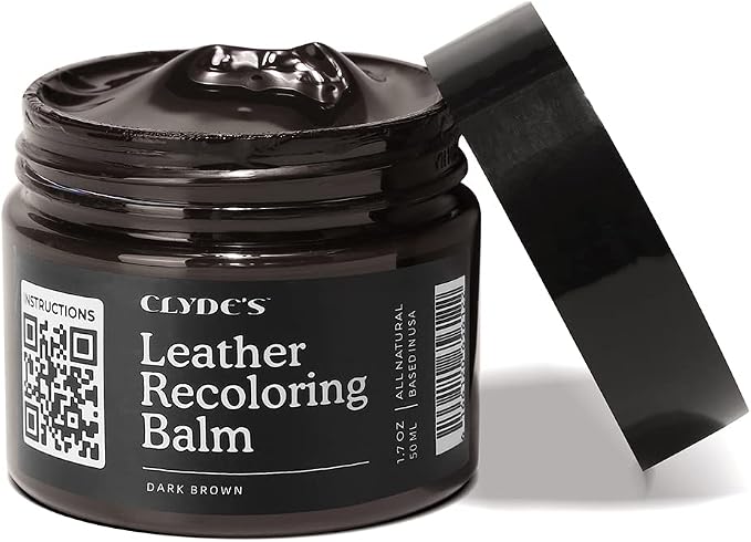 Color Restore & Scratch Repair Balm for Faded Leather Furniture, Car Seats, Sofa & Vinyl