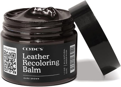 Color Restore & Scratch Repair Balm for Faded Leather Furniture, Car Seats, Sofa & Vinyl