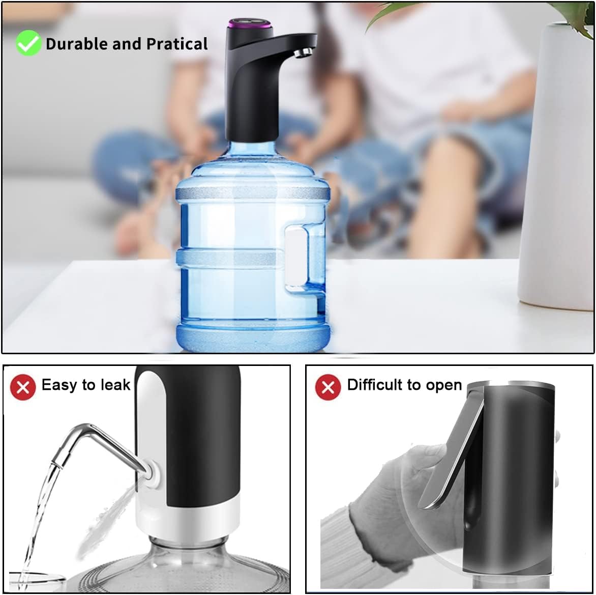 Water Dispenser Portable USB Charging Electric Bottle Pump
