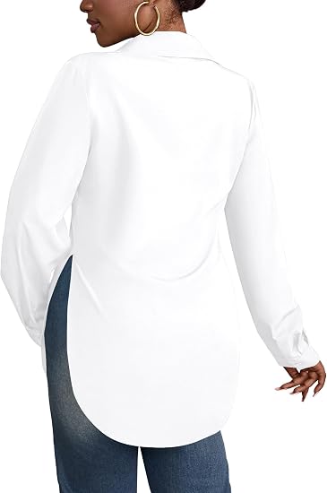 Women's Minimalist Asymmetric Long-Sleeve Shirt