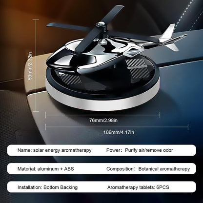 Helicopter Solar Energy Rotating Aromatherapy Aviation Al Alloy Diffuser
