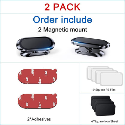 2-Pack Strong Magnetic Phone Holder for Car Dash