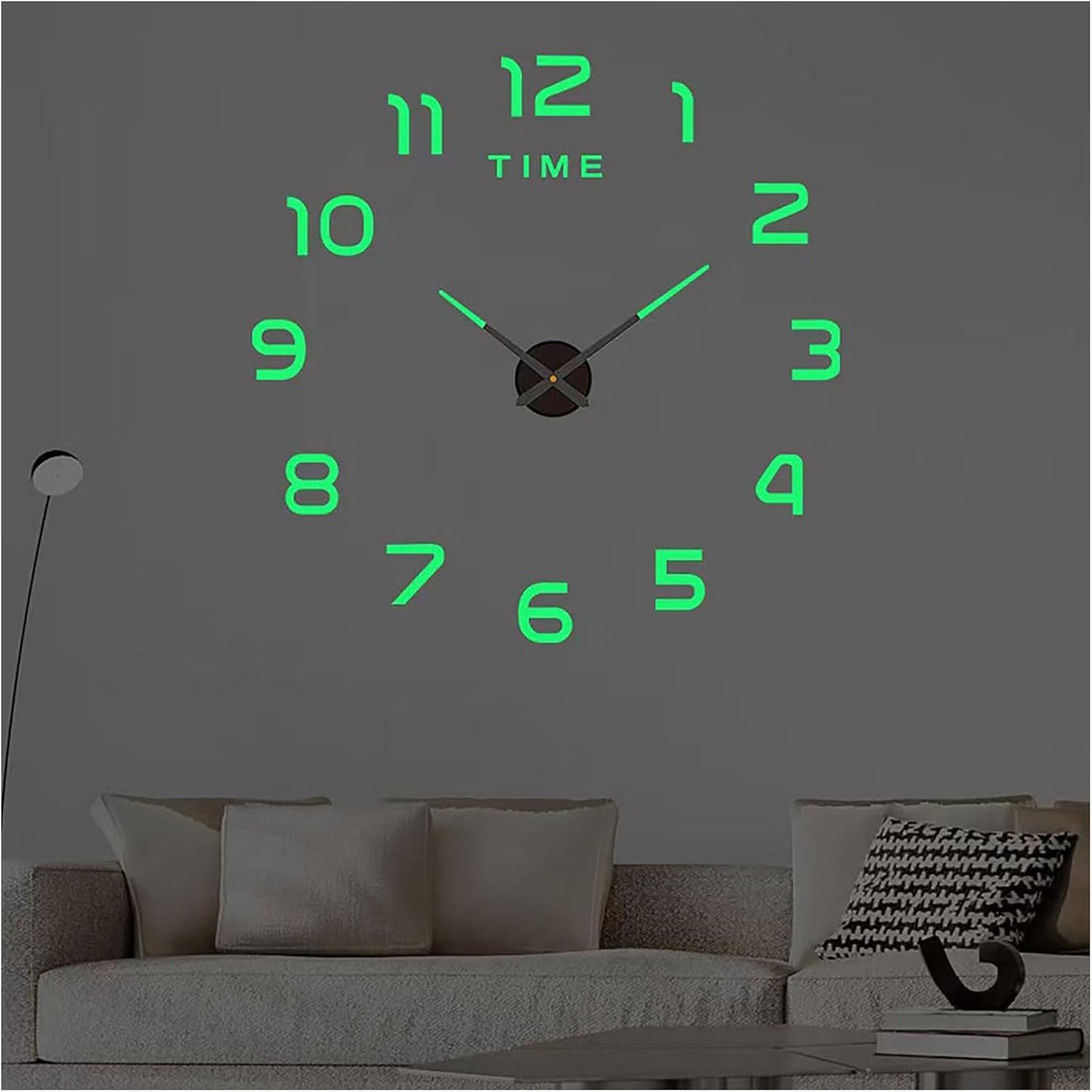 3D Luminous DIY Wall Clock Creative Design Mirror Surface Wall Decorative Sticker Watches