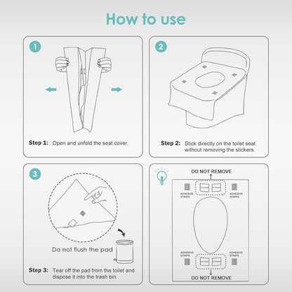 20 Count Toilet Seat Covers Disposable Travel Pack