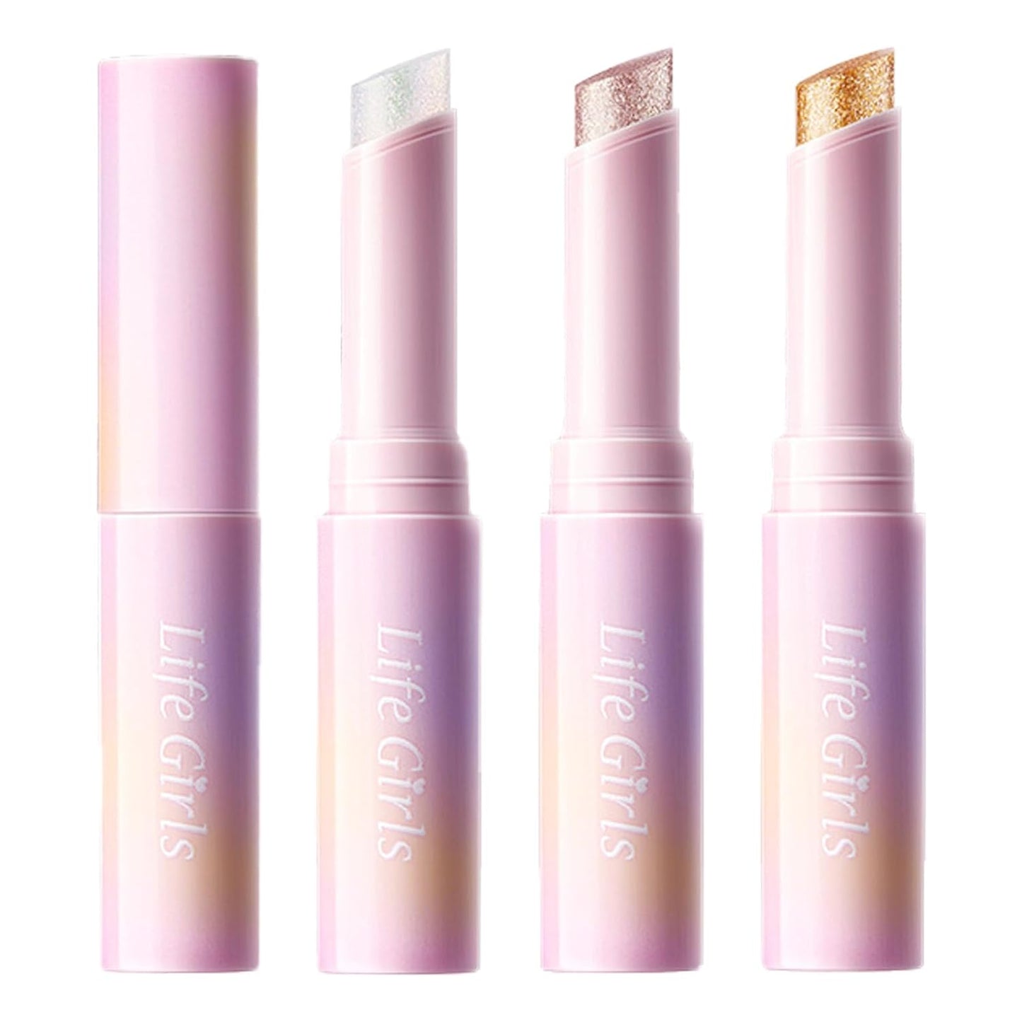 4 Pack Crystal Jelly Glaze Makeup Glitter All-in-one Stick
