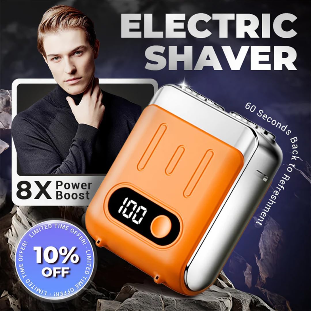 Portable Mini Electric Waterproof Shaver with USB-C Fast Charging