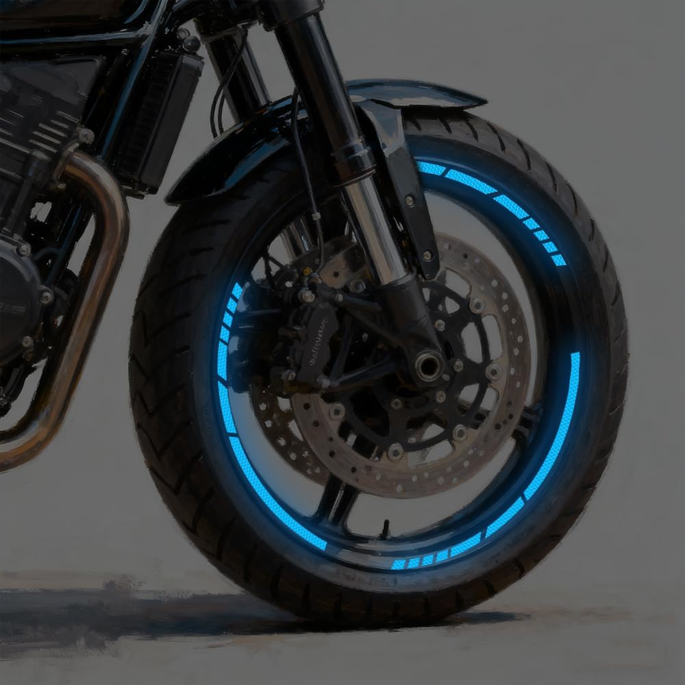 12PCS Strong Reflective Car Wheel Hub Stickers Auto Truck Motorcycle Bicycle Wheels Rim Decal