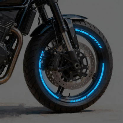 12PCS Strong Reflective Car Wheel Hub Stickers Auto Truck Motorcycle Bicycle Wheels Rim Decal