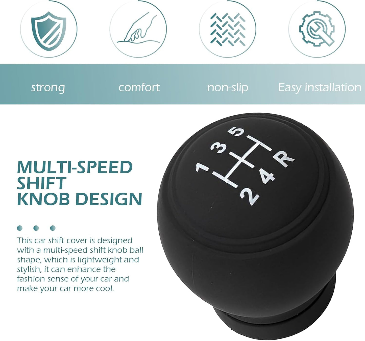 Universal Silicone Car Gear Head Shift Knob Cover