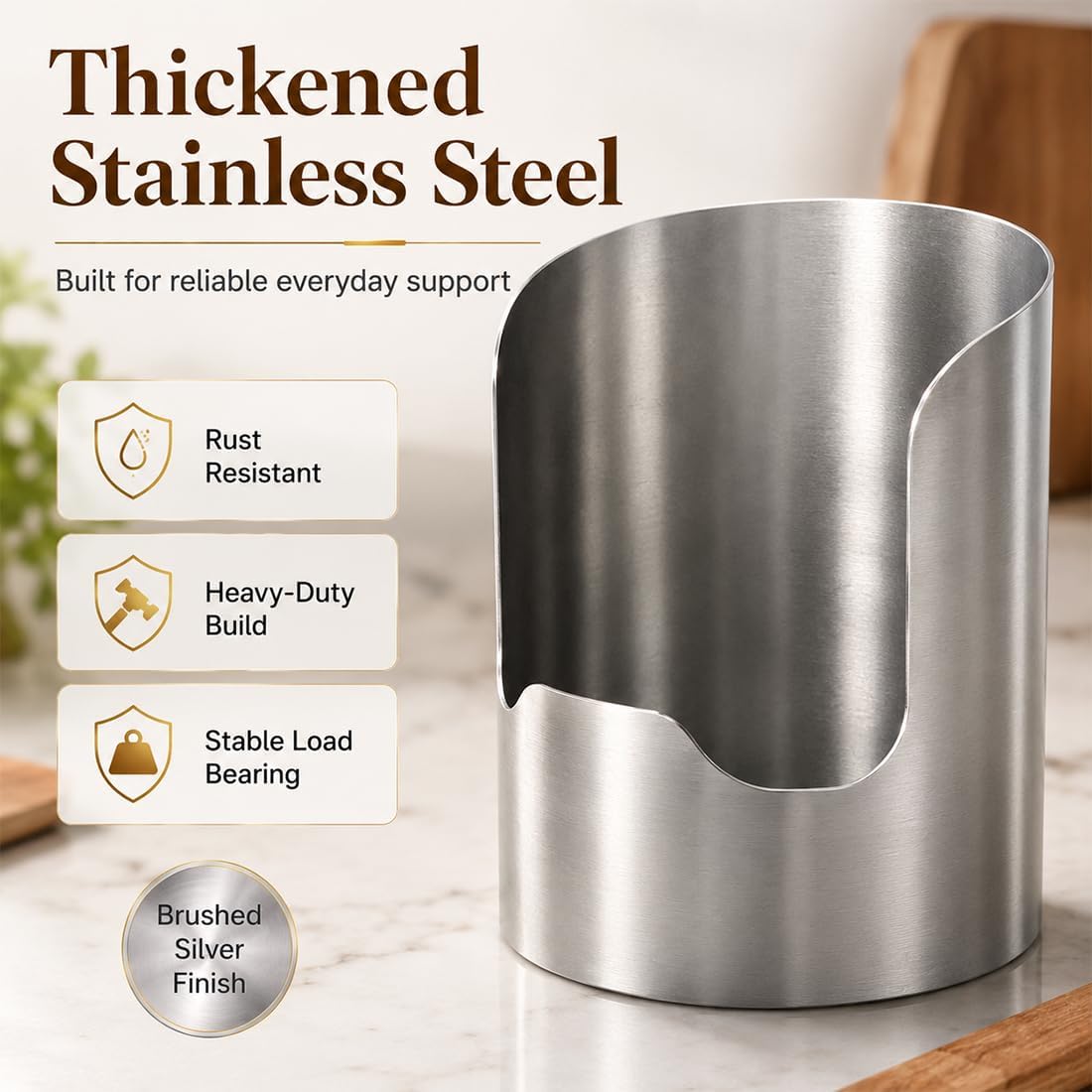 2 PCS Stainless Steel Multi-functional Kitchen Utensil Holder