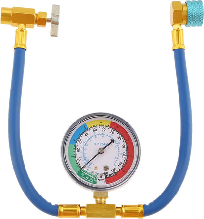 R1234yf Refrigerant AC Recharge Hose with Gauge