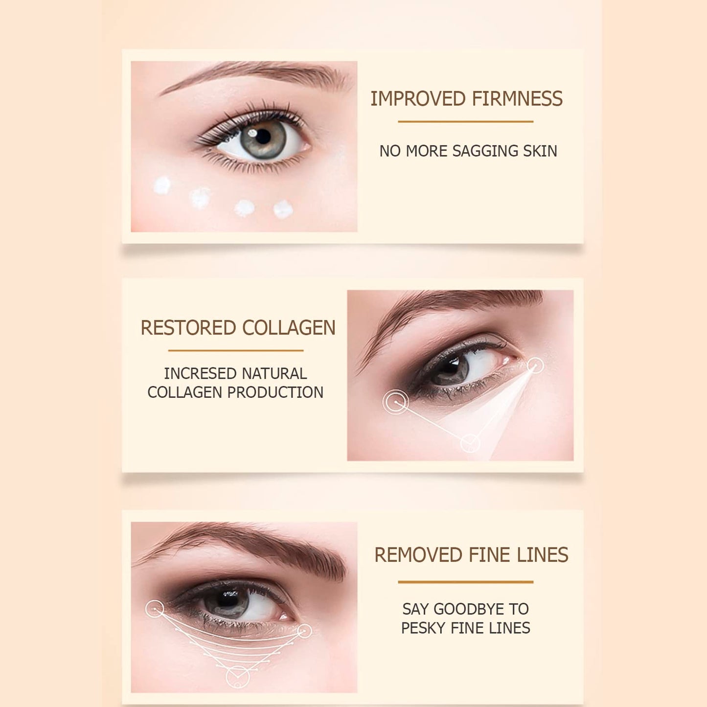 Collagen Six Peptide Dissolve Striation Three Color Eye Cream 60g / 2.03fl.oz