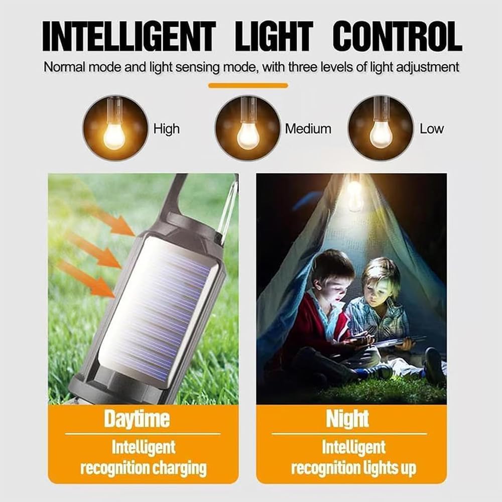 2 Pack Solar Rechargeable Waterproof Emergency Light Bulb