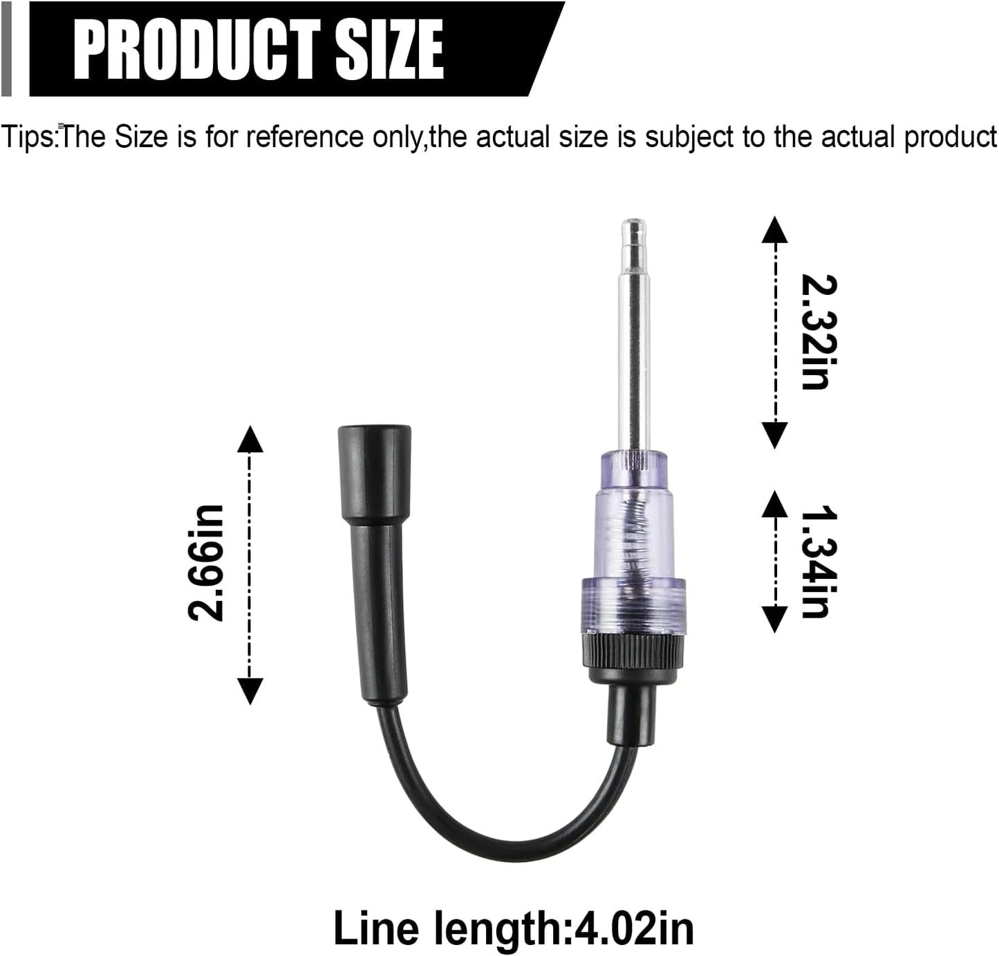 2PCS Inline Spark Plug Tester, Straight Boot Small Engine Spark Tester Tool