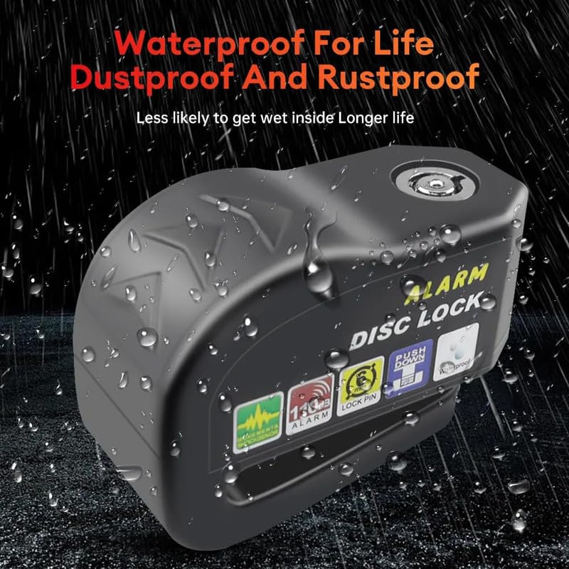Brake Wheel Lock | Strong Motorcycle Alarm Disc Lock Anti-Theft biccle Brake Wheel Lock