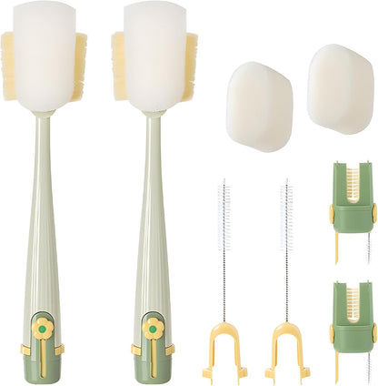 2 PCS 5-in-1 Multifunctional Bottle Cleaning Brush Set