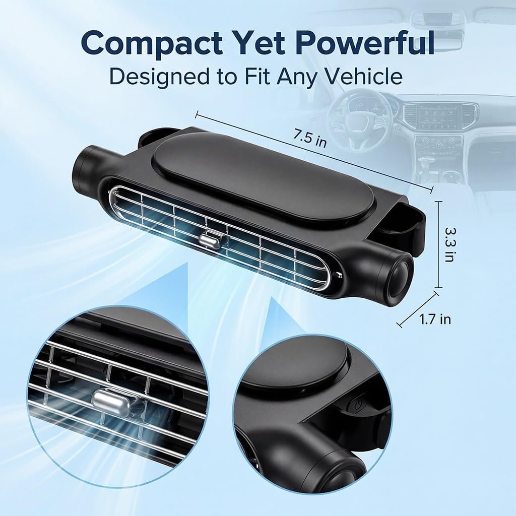 Car Seat Fans for Baby Rear Facing Backseat Cooling Device