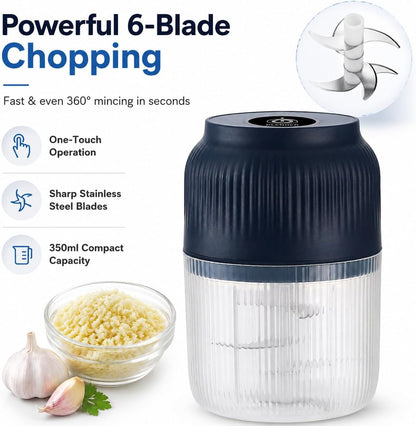 Upgraded Electric Garlic Crusher with Lid & Egg Beater