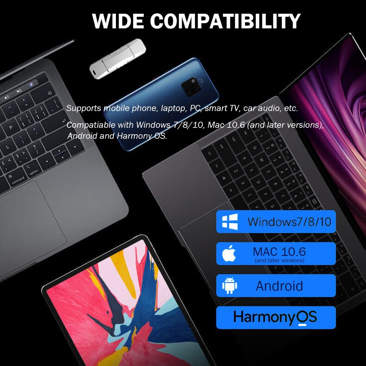 2TB Solid State USB Flash Drive 550Mbps High Speed USB C & USB 3.2 Dual Ports Thumb Drive