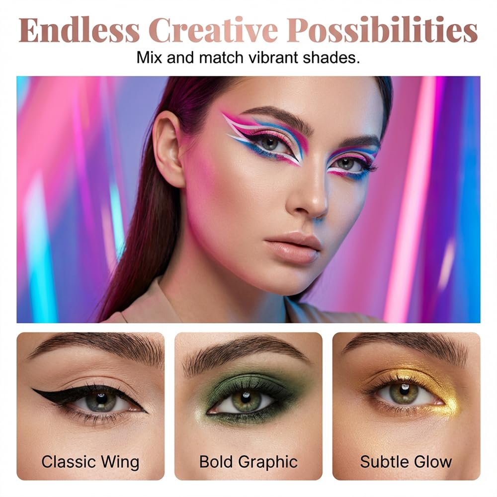 12Pcs Waterproof Colored Gel Eyeliner Pencil Set