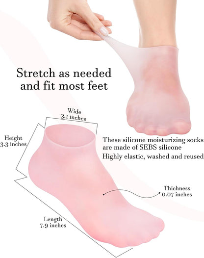 Silicone Moisturizing Socks for Women Dry Cracked Feet