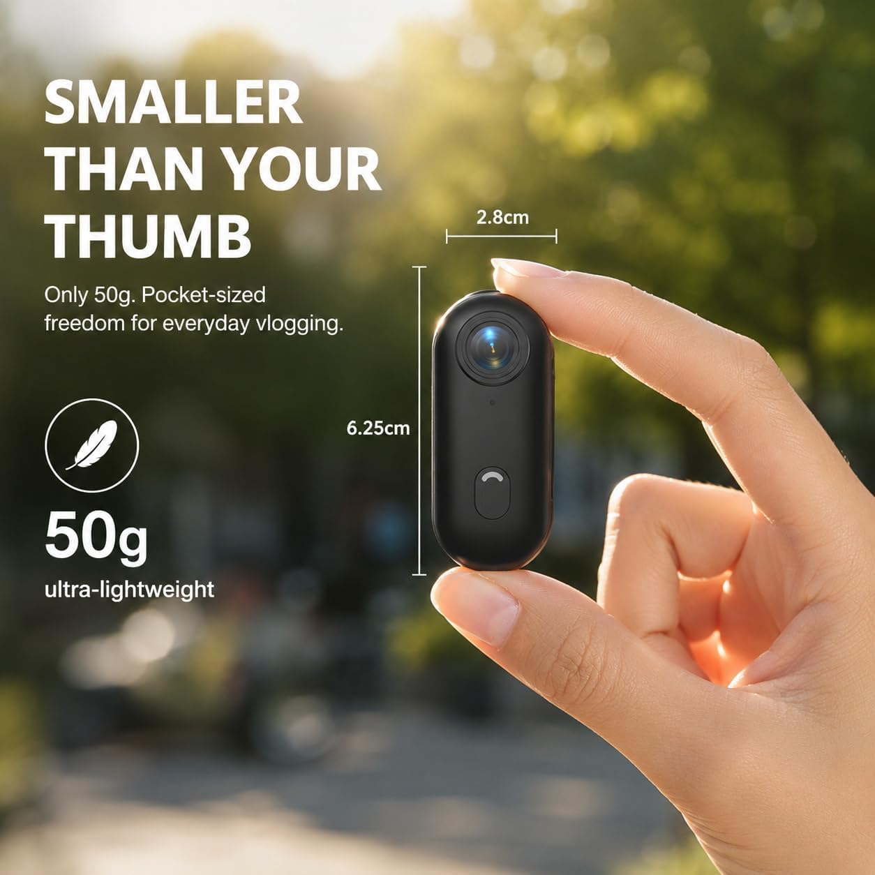 4K Mini Action Body Cam Thumb Sports Camera Hands Free Waterproof