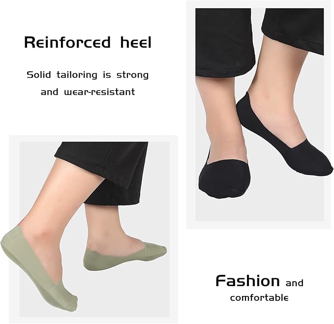 10-Pair Pack Women's Solid-Color Sheer Invisible Socks
