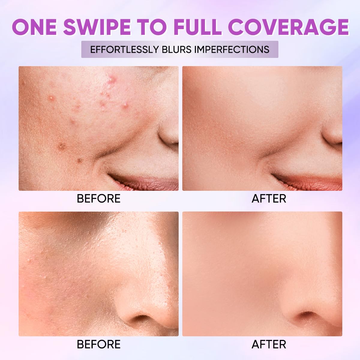 Full Coverage Creamy Foundation Waterproof with SPF 30+++ Blurring, Smoothing & Nourishing