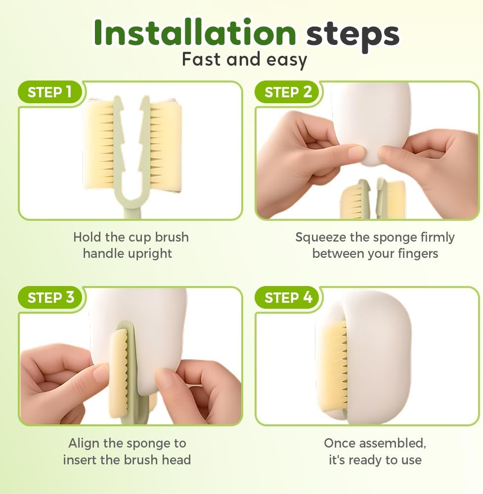 2 PCS 5-in-1 Multifunctional Bottle Cleaning Brush Set