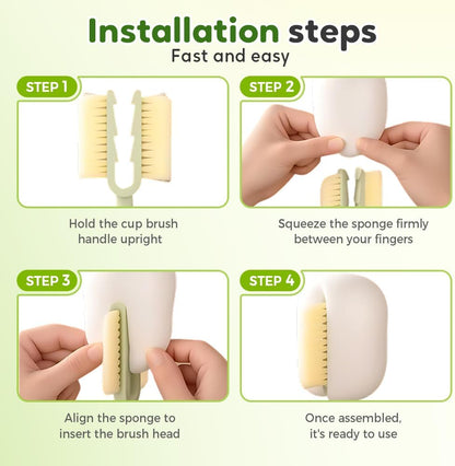 2 PCS 5-in-1 Multifunctional Bottle Cleaning Brush Set