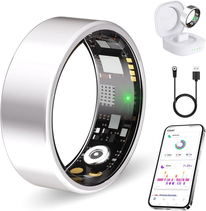 Smart Ring Fitness Tracker for Women Men without Subscription