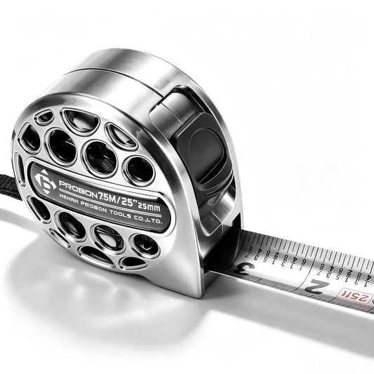 Stainless Steel Tape Measure 25Ft/7.5M Double Side Scale Metric & Imperial