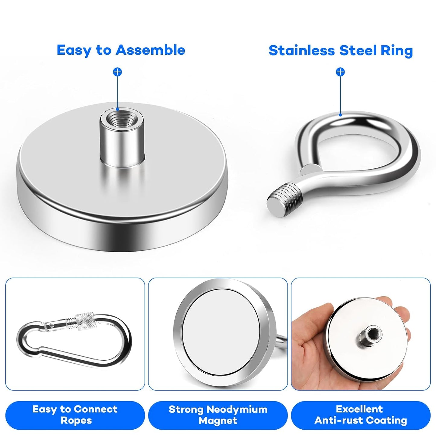 Magnet Fishing 300 lbs Neodymium Rare Earth Magnets