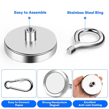 Magnet Fishing 300 lbs Neodymium Rare Earth Magnets