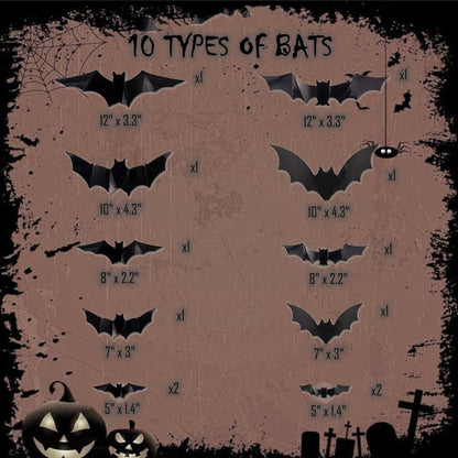2026 New Halloween 3D Lighted Bats