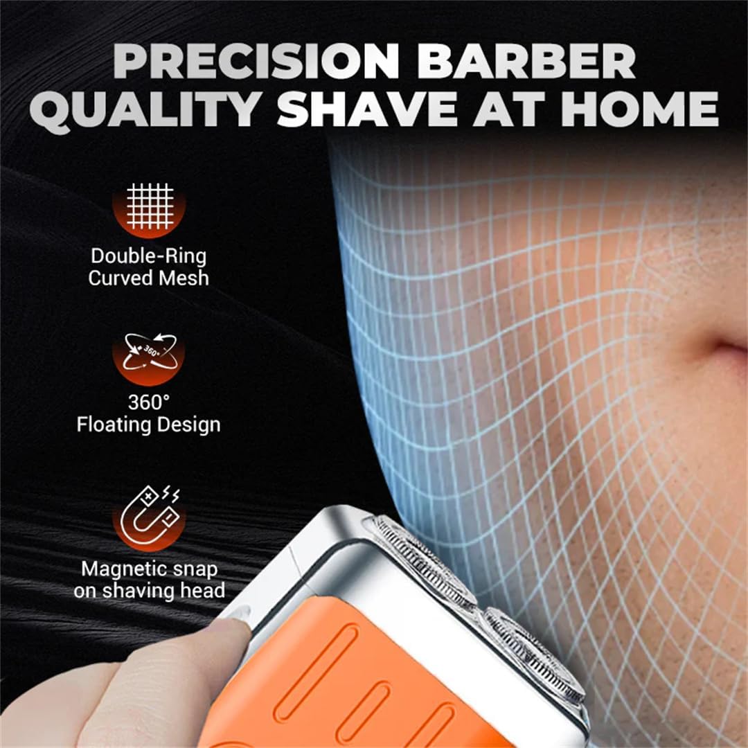 Portable Mini Electric Waterproof Shaver with USB-C Fast Charging