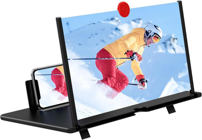 12" 3D HD Mobile Phone Magnifier Projector Screen Enlarger