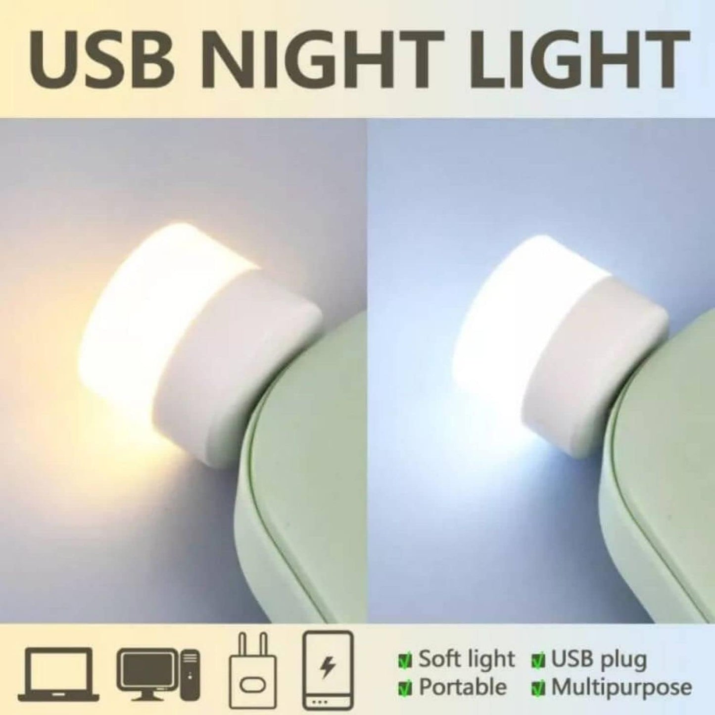 10Pcs USB Mobile Small Round Light USB LED