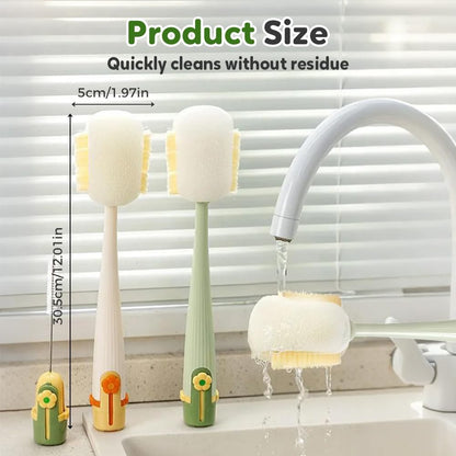2 PCS 5-in-1 Multifunctional Bottle Cleaning Brush Set
