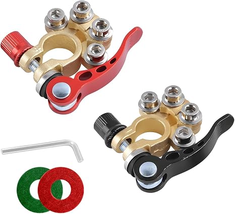 2PCS Car Battery Quick Release Terminal Connectors with Accessories