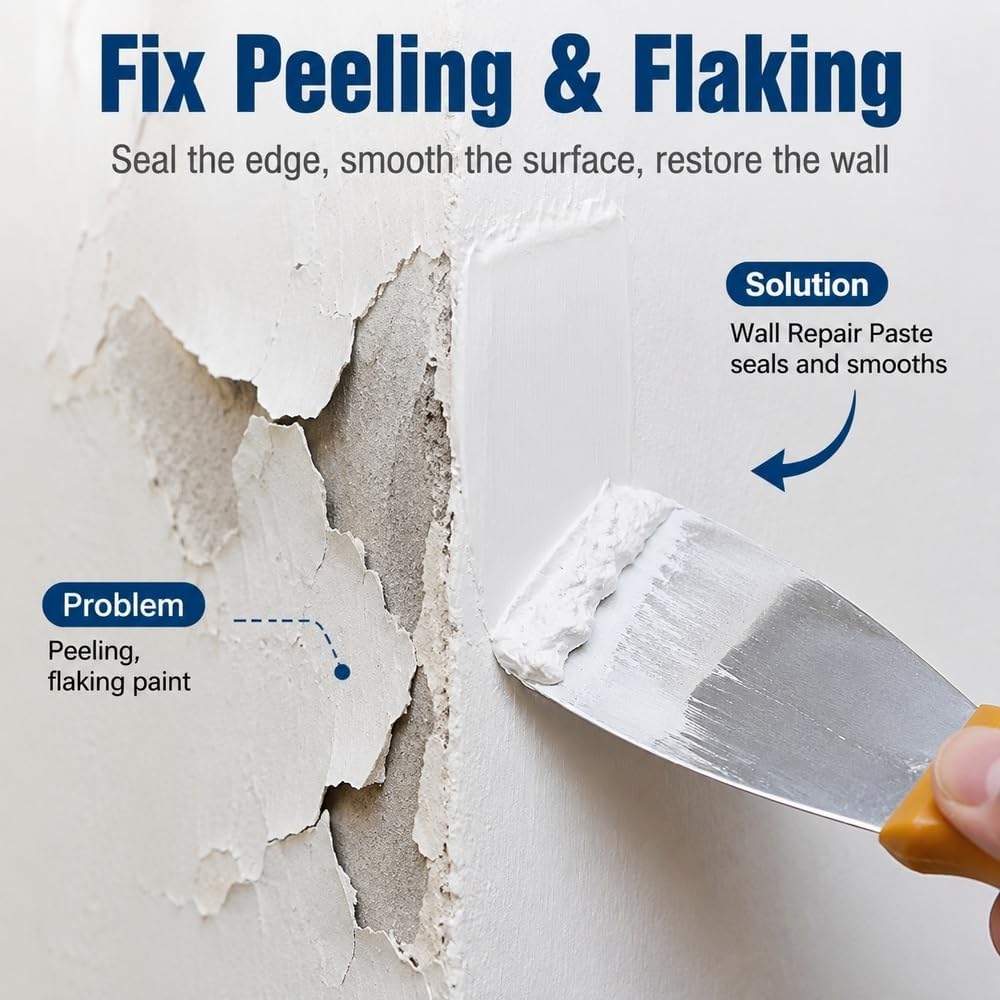 Wall Repair Paste, Crack Patch Filler for Stain Scratch Damage Restoration