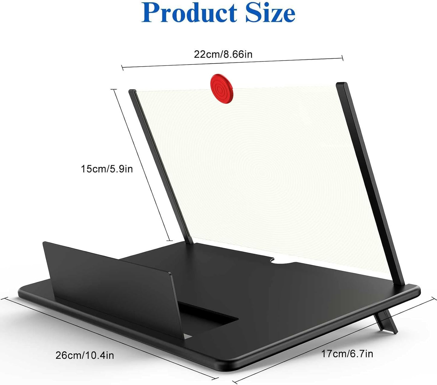12" 3D HD Mobile Phone Magnifier Projector Screen Enlarger