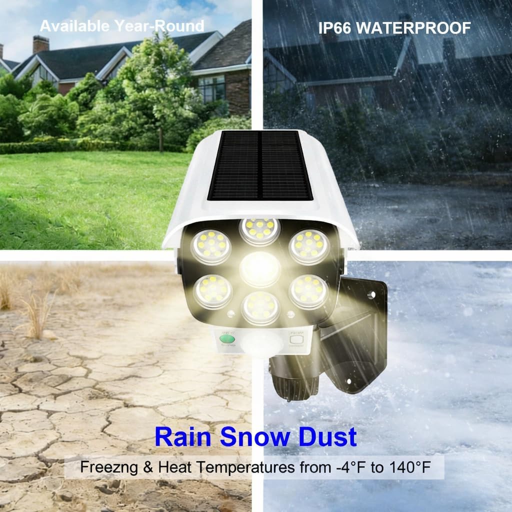 Solar Security Waterproof Motion Sensor Wall Lights with Remote