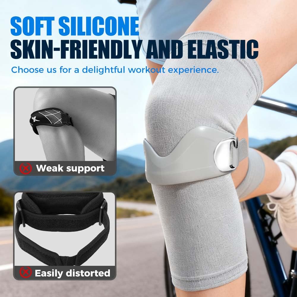 2Pcs Knee Strap Patella Adjustable Sports Support Band