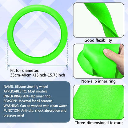 Universal Non-Slip Silicone Soft Car Steering Wheel Cover
