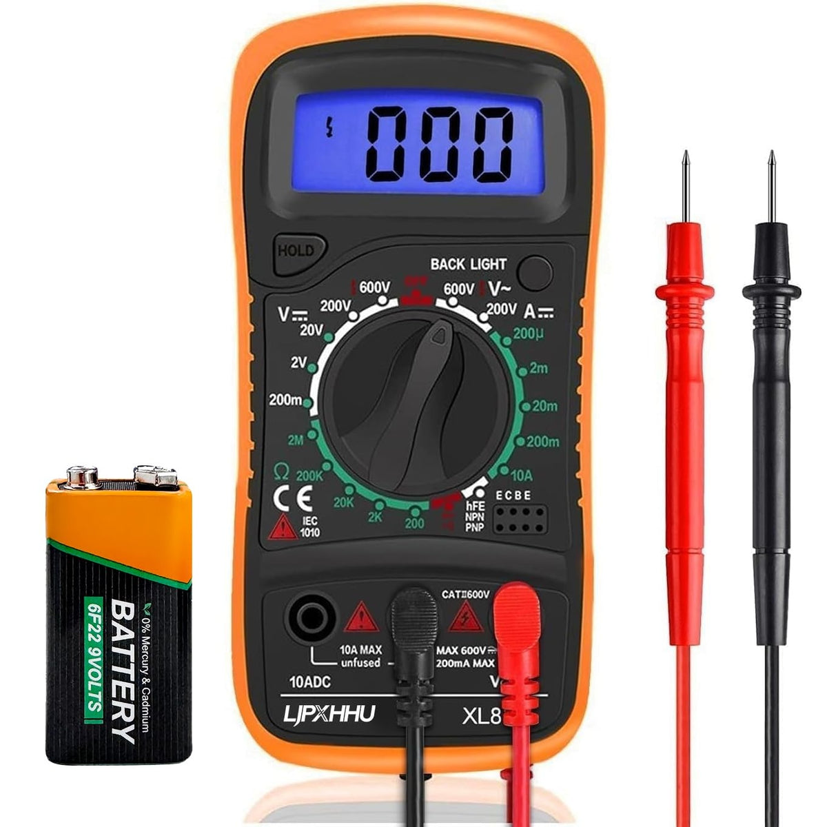 Digital Multimeter Voltmeter Battery Voltage Multi Tester