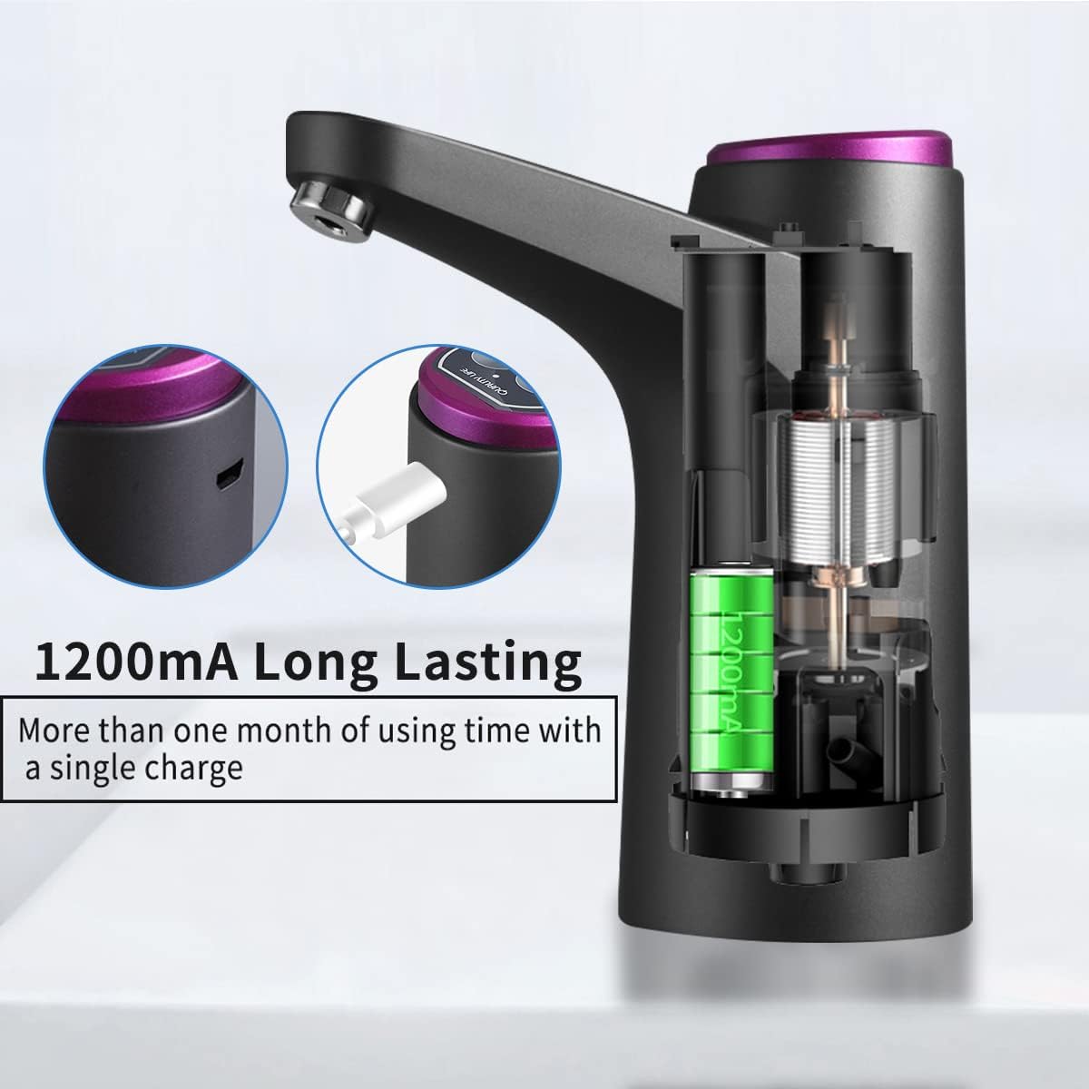 Water Dispenser Portable USB Charging Electric Bottle Pump