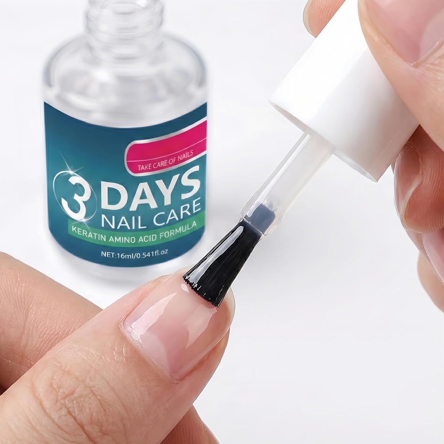 3 Days Nail Care Polish, Keratin Amino Acid Nail Oil, Moisturizing Clear Nail Care Gloss